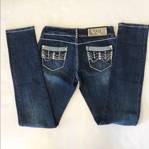 VO Jeans skinny leg size 27 Jeweled Chained Pocket